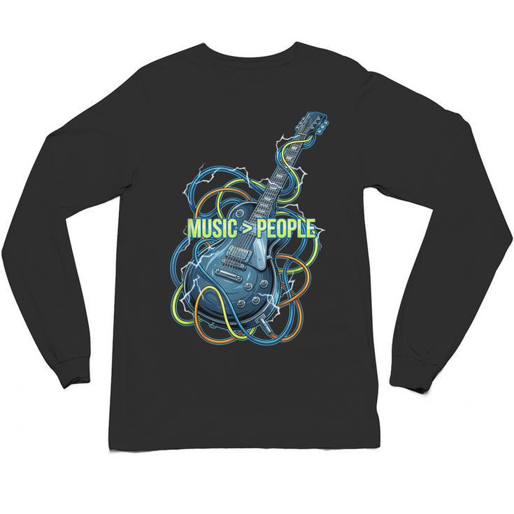 Introvert Music Lover Electric Guitar Rock Unisex Long Sleeve T-Shirt