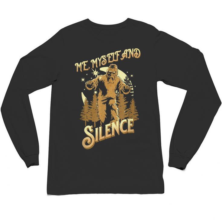 Introvert Relaxation Me Myself And Silence Vacation Bigfoot Unisex Long Sleeve T-Shirt