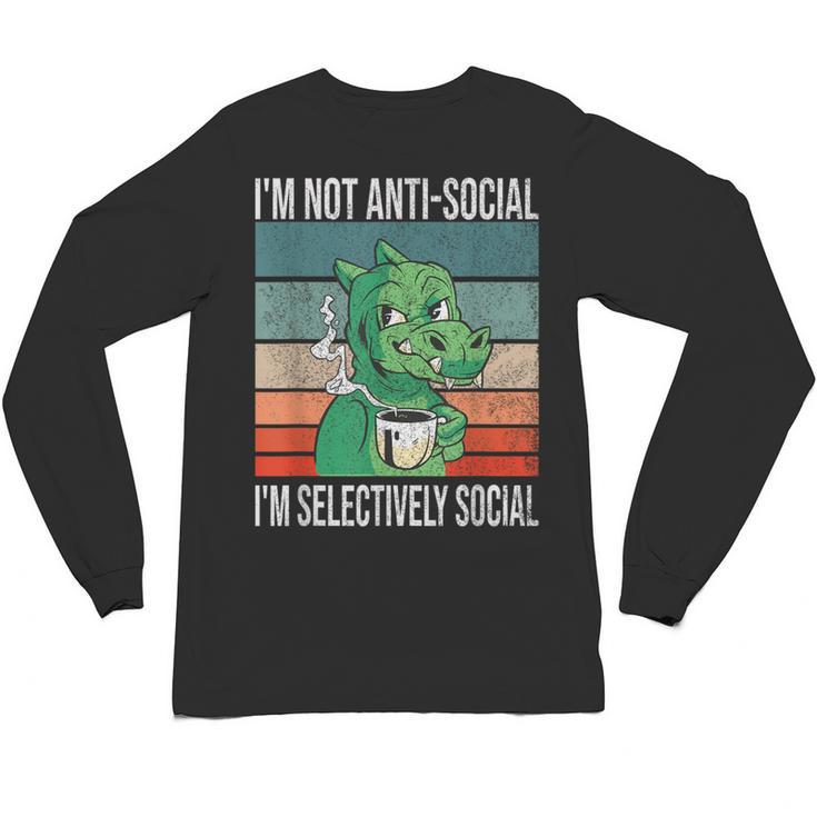 Introvert Selectively Social Anti-Social Shy Unisex Long Sleeve T-Shirt