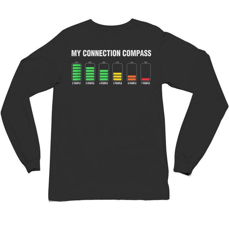 Introvert Tired Battery Unisex Long Sleeve T-Shirt