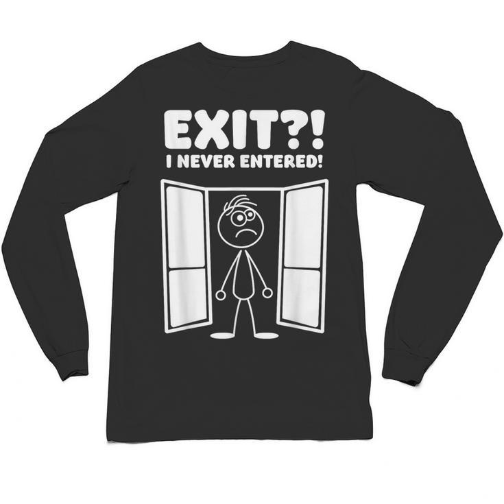 Irony Sarcasm Introvert Dry Humor Comic Cartoon Geek Nerd Unisex Long Sleeve T-Shirt