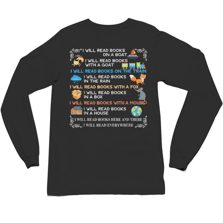 IWill Read Books On A Boat & Everywhere Reading Kids Unisex Long Sleeve T-Shirt