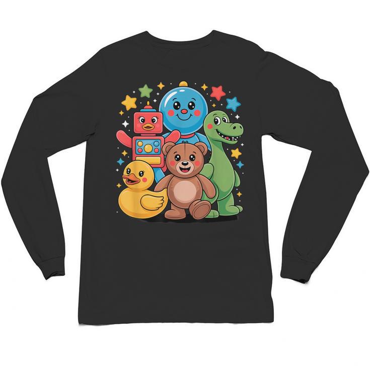 Kidcore Aesthetic Retro Vibes Colorful Cartoon Nostalgia Unisex Long Sleeve T-Shirt
