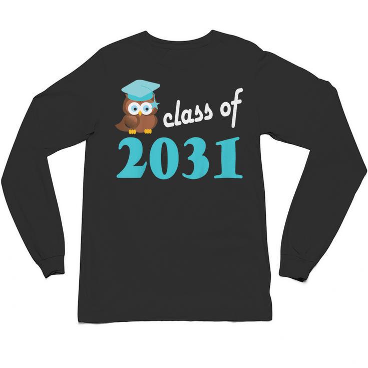 Kids Class Of 2031 Graduation Year T-Shirt Back To School Unisex Long Sleeve T-Shirt