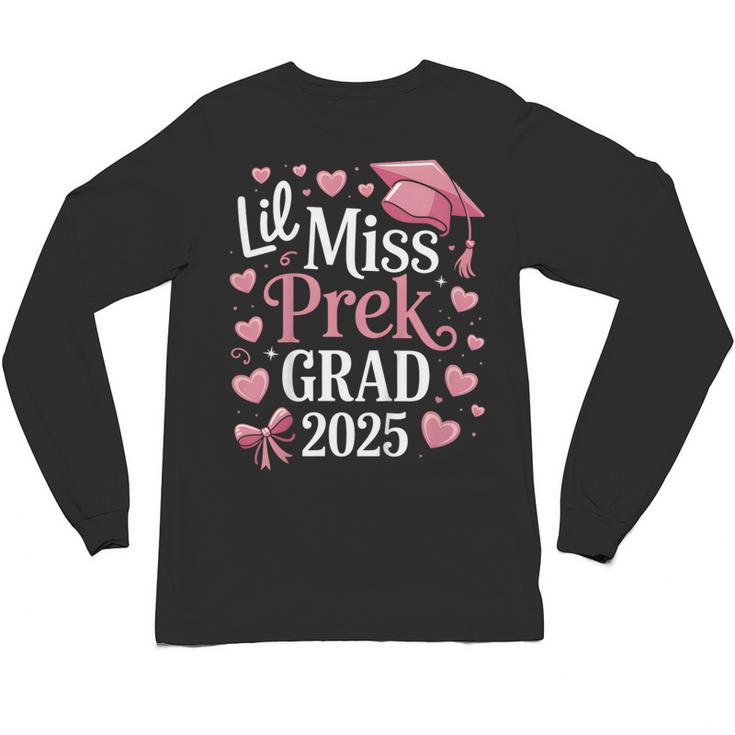 Kids Little Miss Pre-K Grad 2025 Preschool Girls Prek Graduation Unisex Long Sleeve T-Shirt