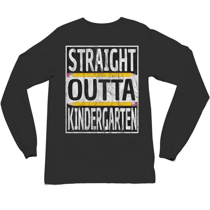 Kids Straight Outta Kindergarten Graduation Unisex Long Sleeve T-Shirt