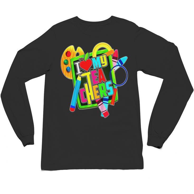Kids Teens Graduation I Heart My Teachers I Love My Teachers Unisex Long Sleeve T-Shirt