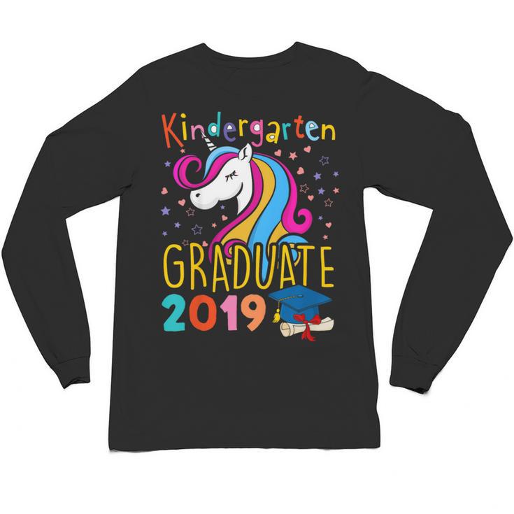 Kids Unicorn Kindergarten Graduation Graduate Shirt Unisex Long Sleeve T-Shirt