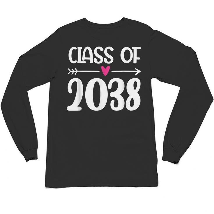 Kindergarten Class Of 2038 First Day School Graduation Girls Unisex Long Sleeve T-Shirt