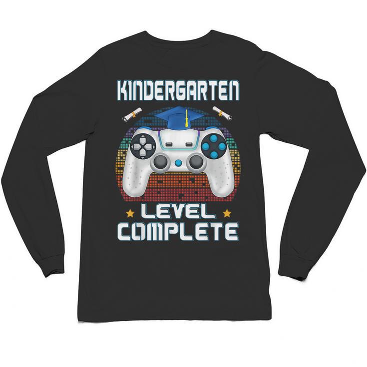 Kindergarten Graduation Level Complete Gamer 2024 Gaming Boy Unisex Long Sleeve T-Shirt