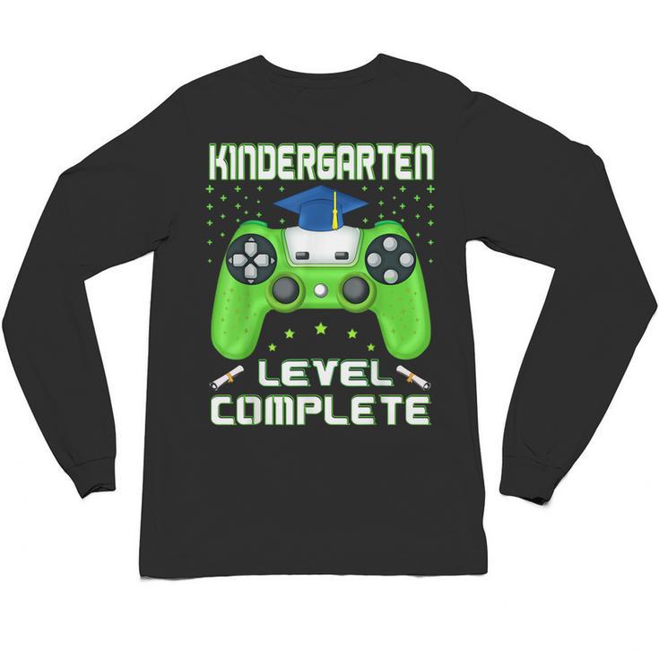 Kindergarten Graduation Level Complete Gamer Class 2024 Kids Unisex Long Sleeve T-Shirt