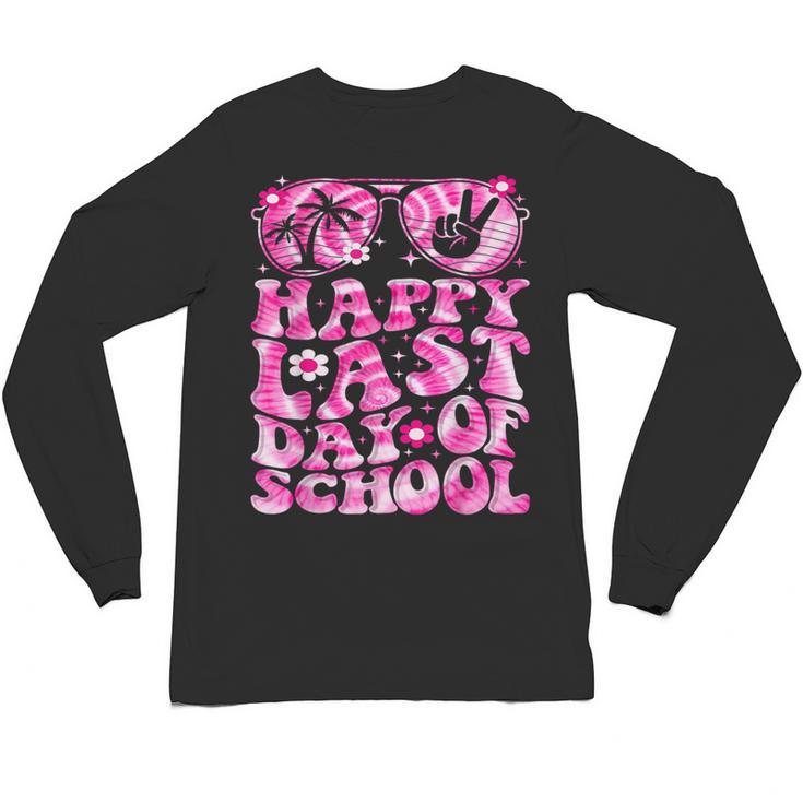 Last Day Of School Teacher Students School Graduation Groovy Unisex Long Sleeve T-Shirt