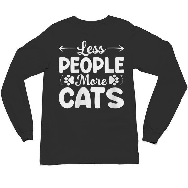 Less People More Cats Introvert's Dream Tee Unisex Long Sleeve T-Shirt