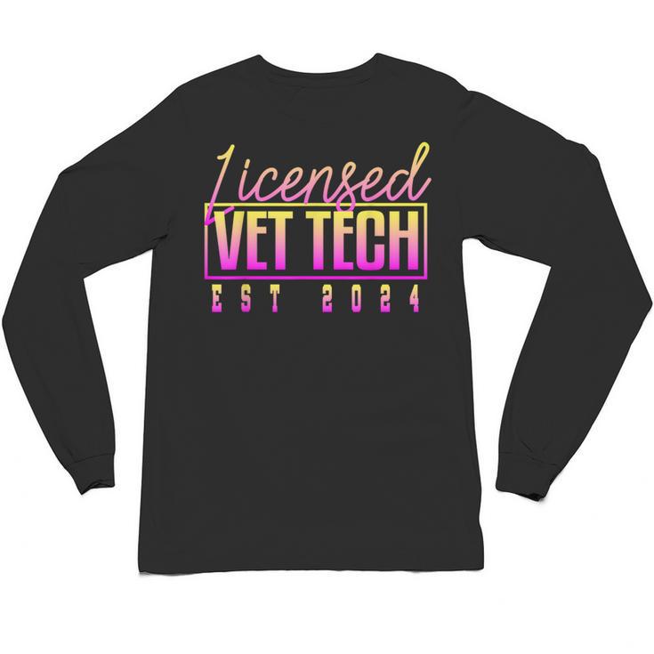 Licensed Vet Tech Veterinary Technician Graduation 2024 Unisex Long Sleeve T-Shirt