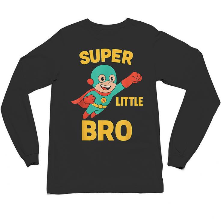 Little Cute Superhero Brother Comic Book Baby Bro Unisex Long Sleeve T-Shirt