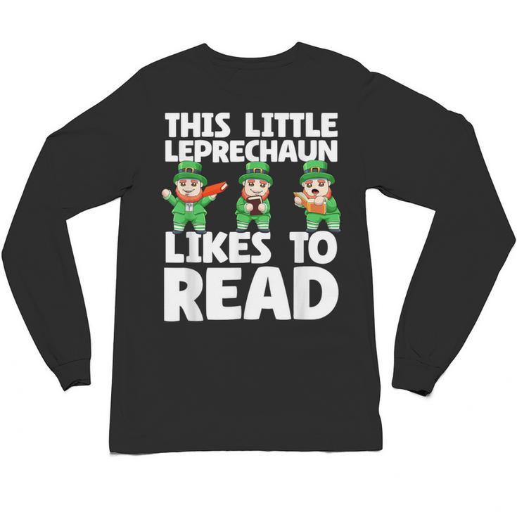 This Little Leprechaun Likes To Read St Patrick's Day Book Unisex Long Sleeve T-Shirt