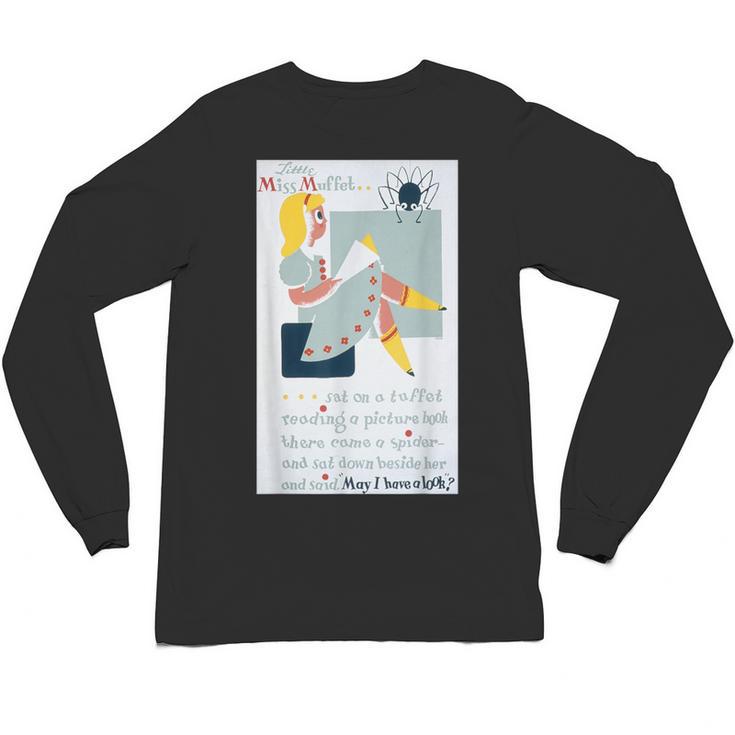 Little Miss Muffet Reading a Picture Book Unisex Long Sleeve T-Shirt