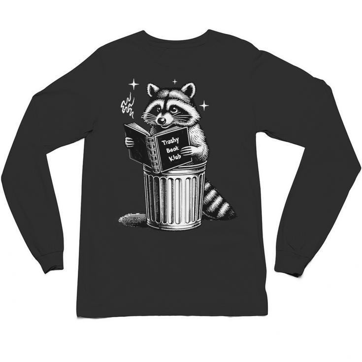 I Love Trashy Book Club Raccoon No Shelf Control Weirdcore Unisex Long Sleeve T-Shirt