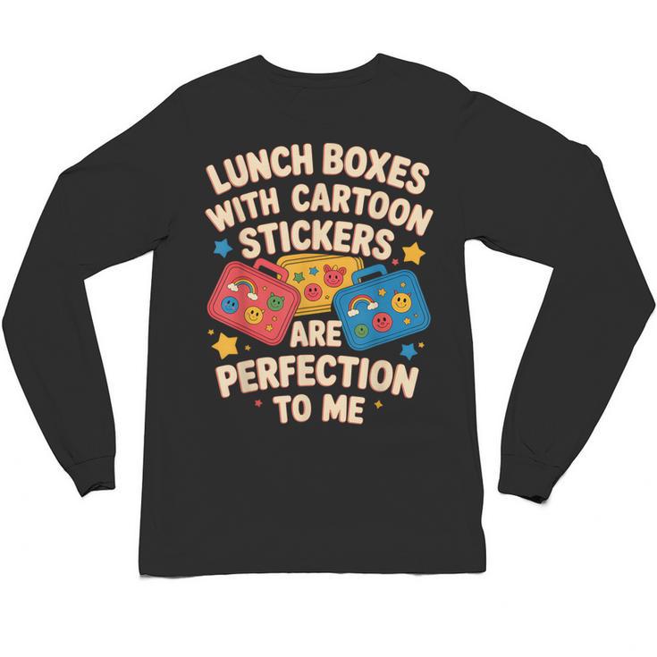 Lunch Boxes With Stickers Lunch Box Nostalgia Retro Unisex Long Sleeve T-Shirt