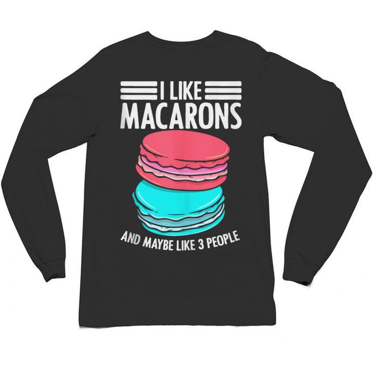 Macaroons Dessert Antisocial Introvert Pastries Food Lover Unisex Long Sleeve T-Shirt