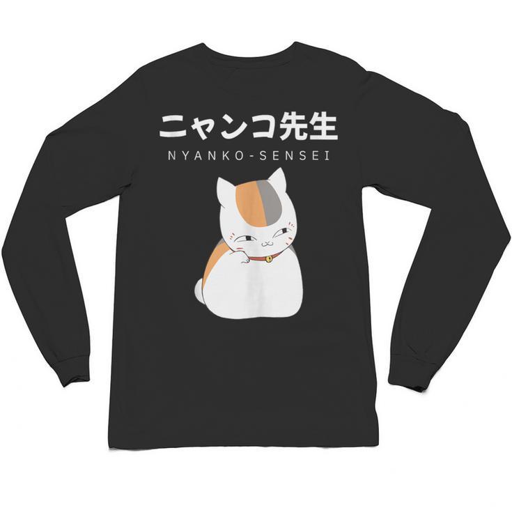 Madara Nyanko Sensei Natsume Yuujinchou Book Of Friends Cat Unisex Long Sleeve T-Shirt