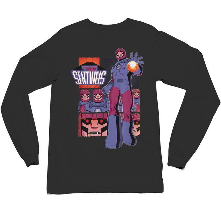Marvel X-Men '97 Sentinels Vintage Classic Comic Book Panels Unisex Long Sleeve T-Shirt