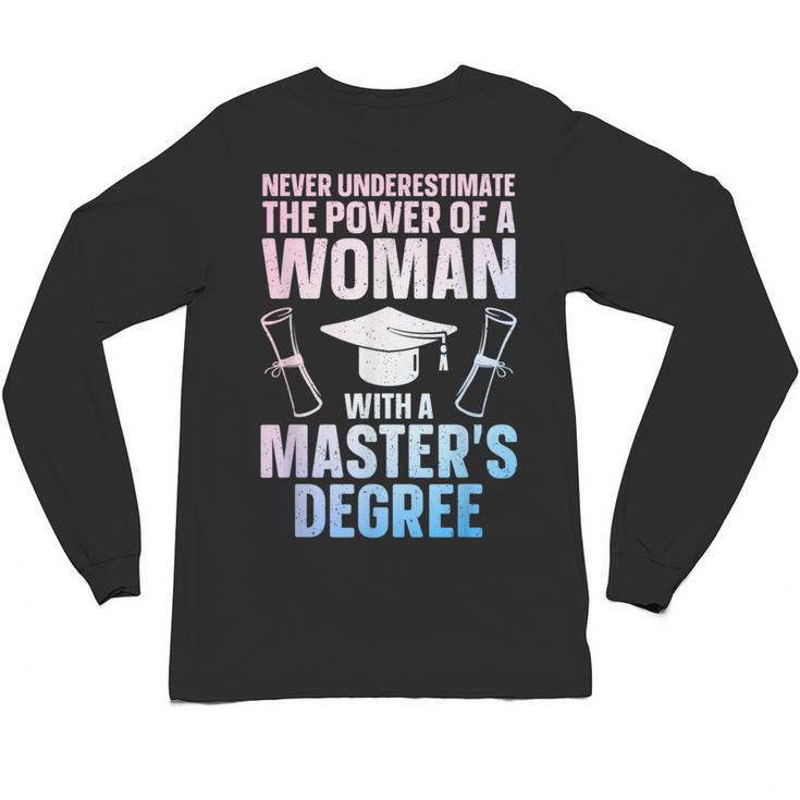 Masters Degree Graduation Art For Women Girls Masters Degree Unisex Long Sleeve T-Shirt