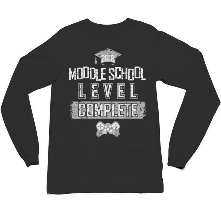 Middle School Graduation Tee Video Gaming Graduate Shirts Unisex Long Sleeve T-Shirt