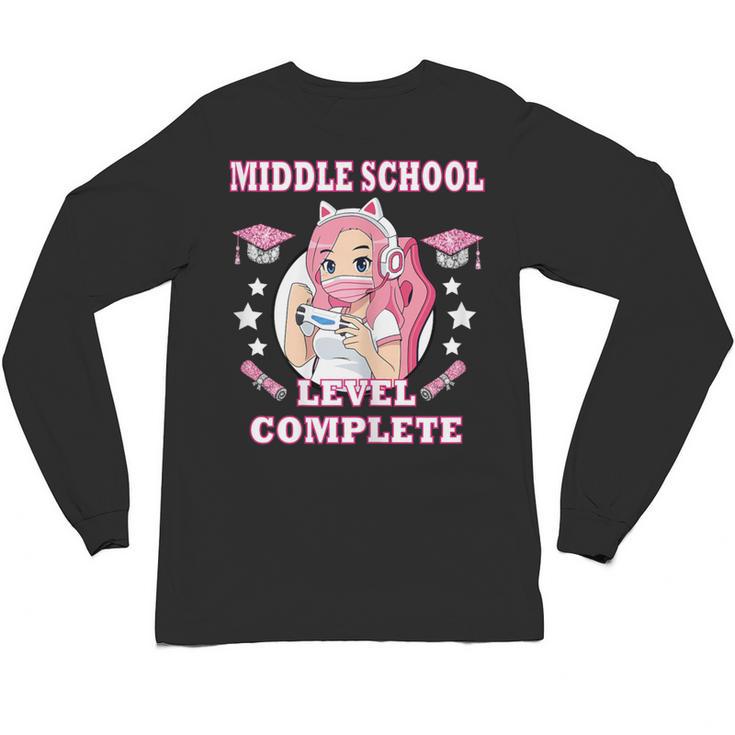 Middle School Level Complete Gaming Graduation Anime Girl Unisex Long Sleeve T-Shirt