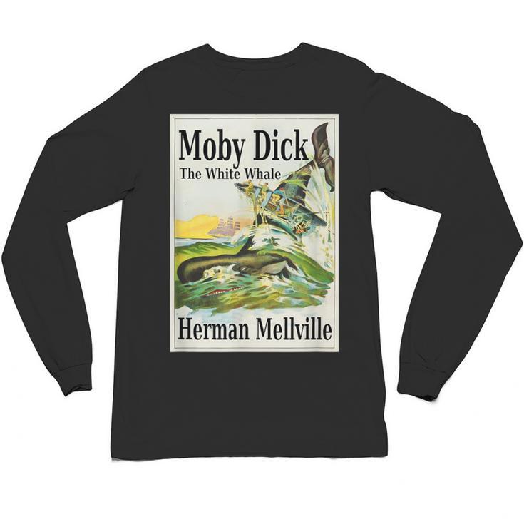 Moby Dick Book Cover Illustration Unisex Long Sleeve T-Shirt