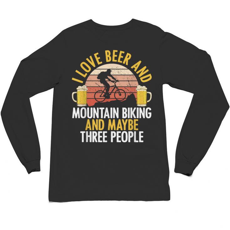 Mountain Biking Beer Drinking Introvert Sayings For Cyclist Unisex Long Sleeve T-Shirt