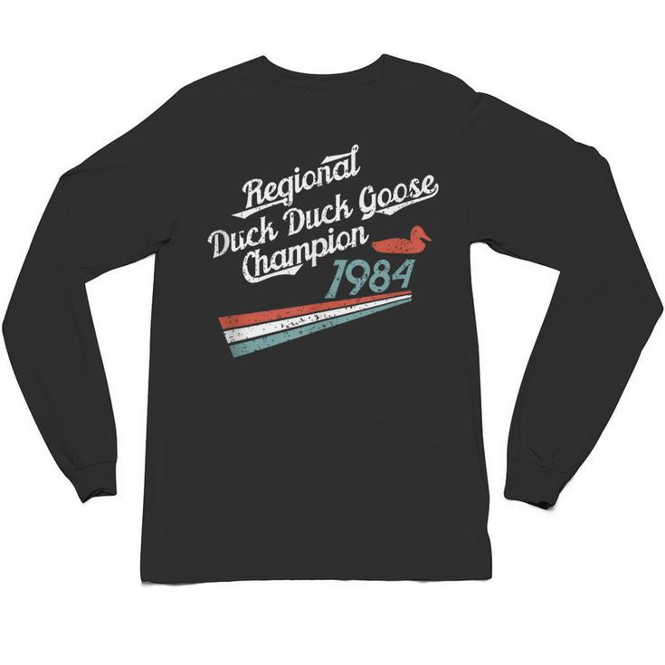 Nostalgia 80s Duck Goose Distressed Unisex Long Sleeve T-Shirt