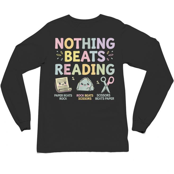 Nothing Beats Reading Book Librarian Across America Kids Unisex Long Sleeve T-Shirt