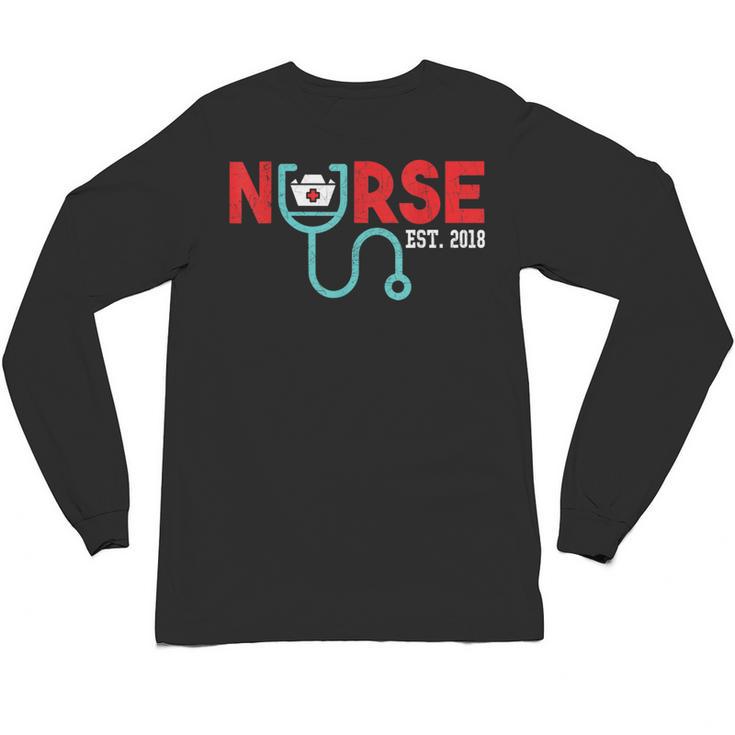 Nurse Est 2018 New Graduation Nursing School  T-Shirt Unisex Long Sleeve T-Shirt