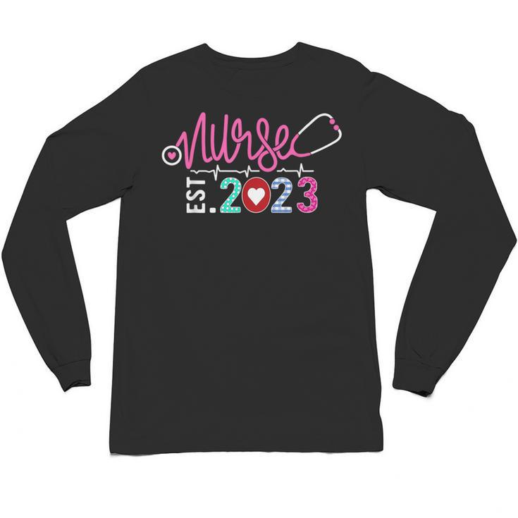 Nurse Graduation RN Nursing School Nurse Established 2023 Unisex Long Sleeve T-Shirt