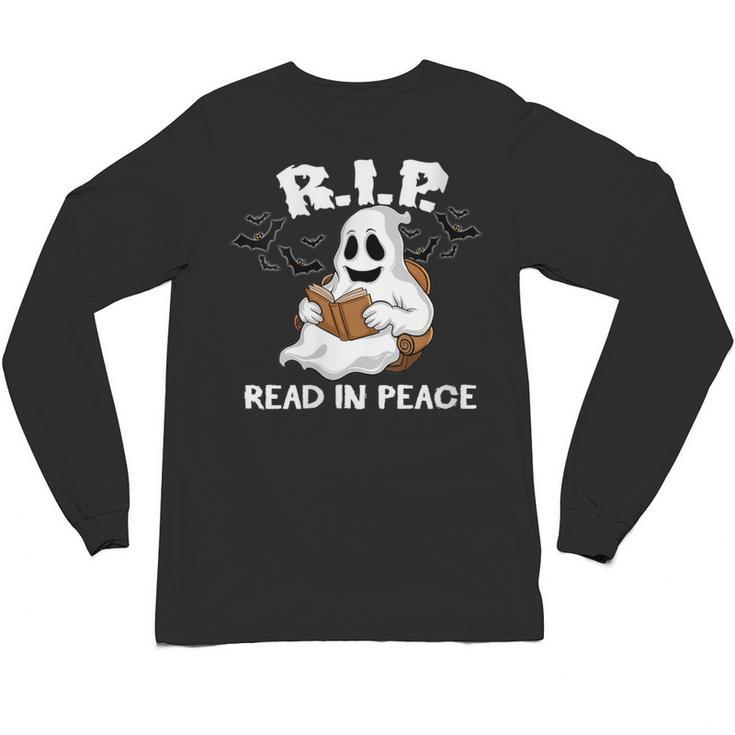 October Reading And Library Awareness Books And Boos Unisex Long Sleeve T-Shirt