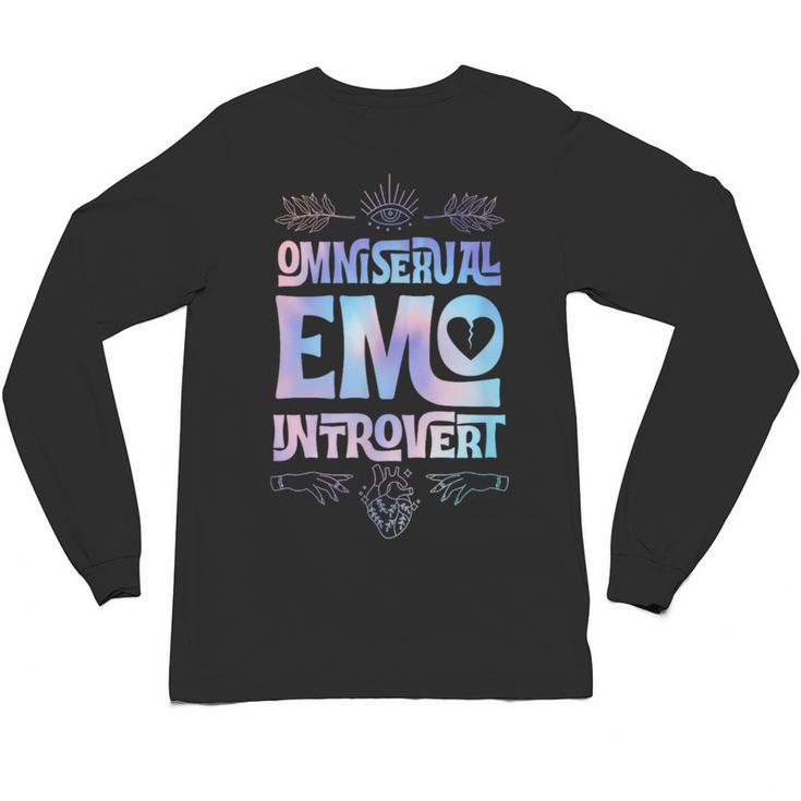 Omnisexual Emo Introvert Pride Trendy Mystic Teen Goth Style Unisex Long Sleeve T-Shirt