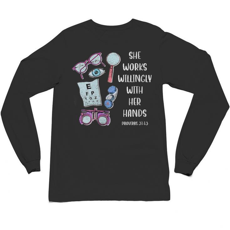 Optometry T Ophthalmology Eye Doctor Tee Optician Graduation Unisex Long Sleeve T-Shirt