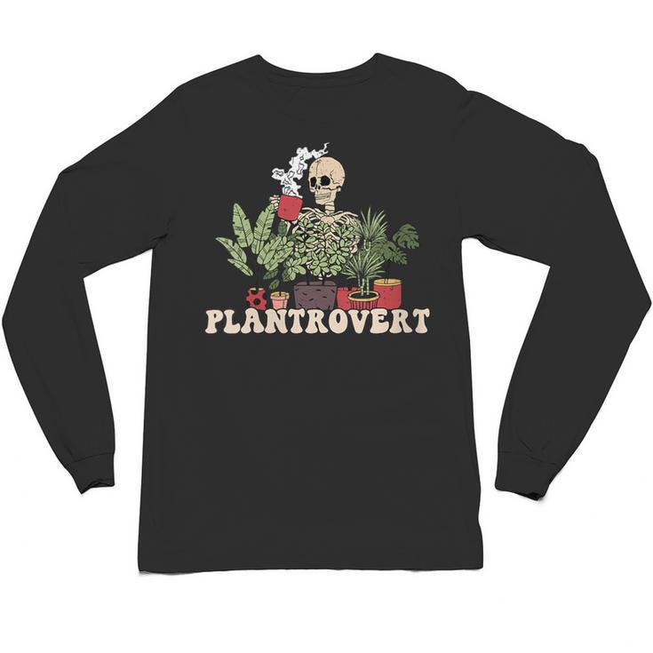 Plant Coffee Love Plantrovert Gardening Introvert Mom Unisex Long Sleeve T-Shirt