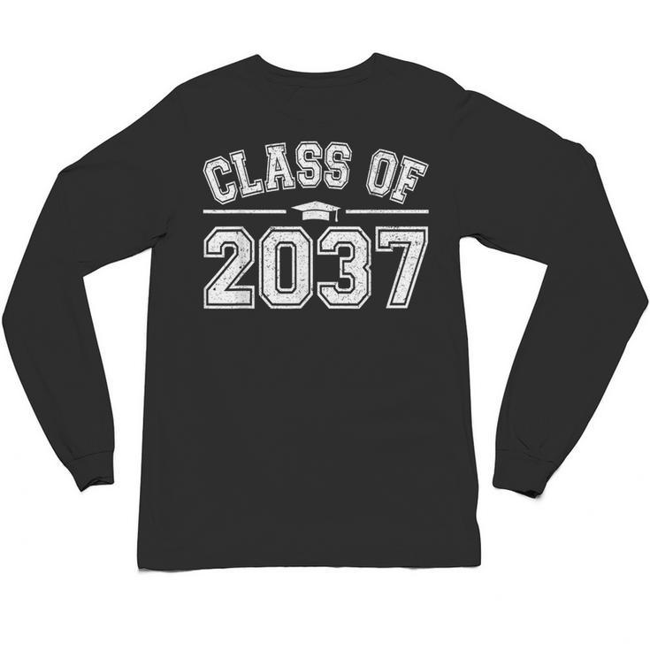 Preschool Class Of 2037 Grow With Me Graduation 2037 Vintage Unisex Long Sleeve T-Shirt