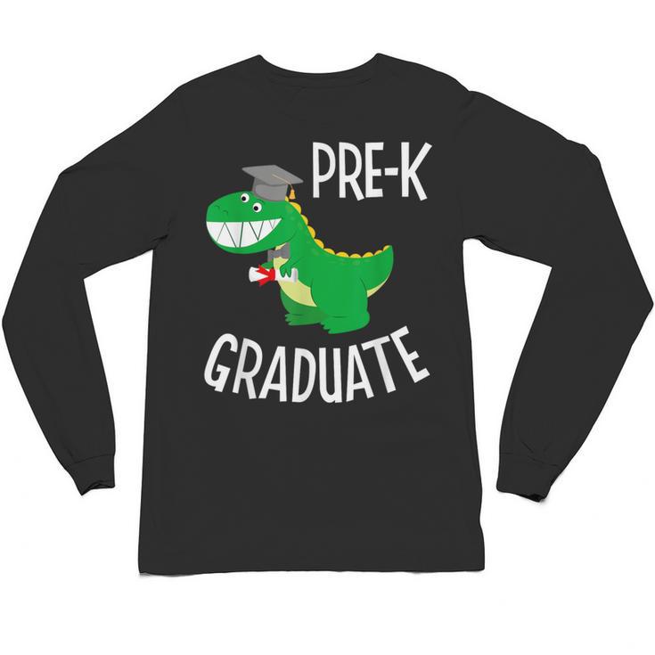 Preschool Graduation Preschooler Dinosaur Pre-K Dino Kids Unisex Long Sleeve T-Shirt