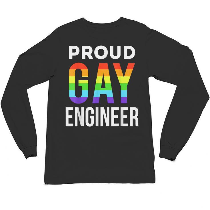 Proud Gay Engineer LGBTQ Rainbow Engineering Graduation Unisex Long Sleeve T-Shirt