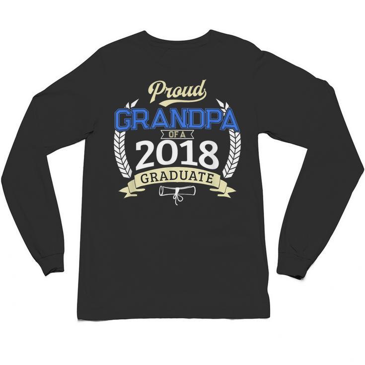 Proud Grandpa Of 2018 Senior Shirt Graduation Grad Unisex Long Sleeve T-Shirt