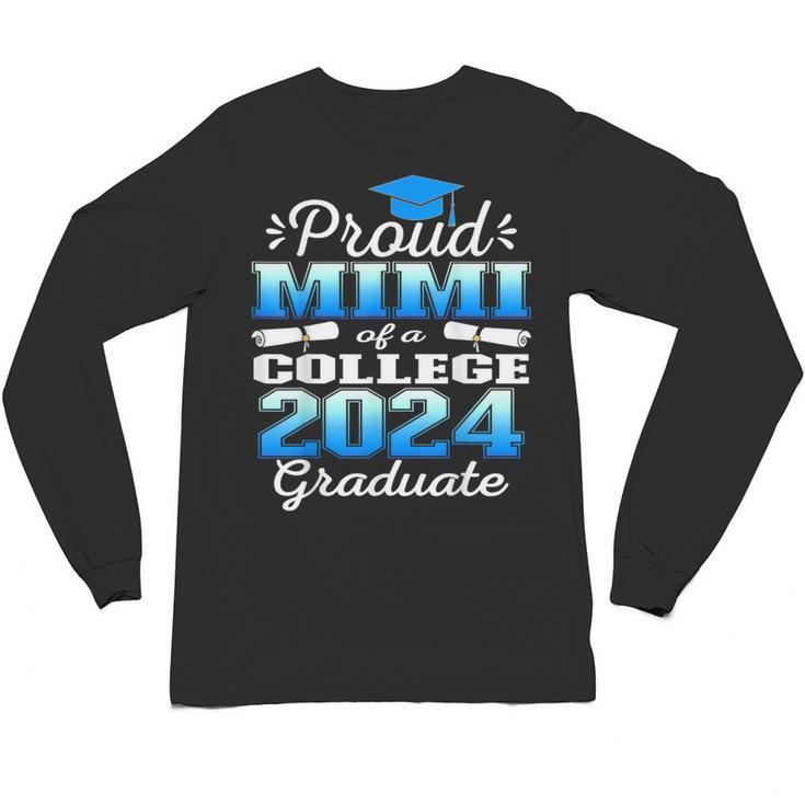Proud Mimi Of 2024 College Graduate Family 24 Graduation Unisex Long Sleeve T-Shirt