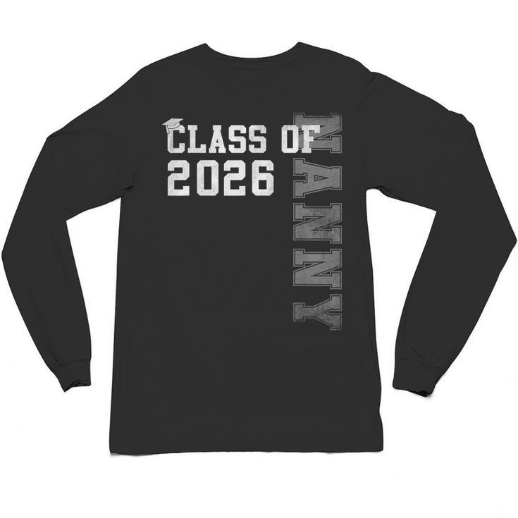 Proud Nanny Of A 2026 Graduate Grad Senior Graduation Unisex Long Sleeve T-Shirt