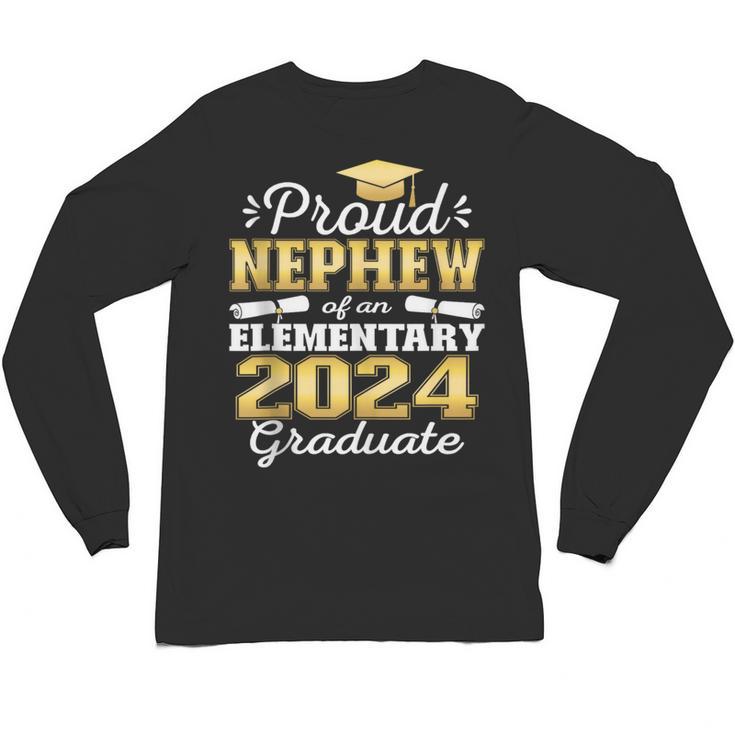 Proud Nephew Of 5th Grade Graduate 2024 Family Graduation Unisex Long Sleeve T-Shirt