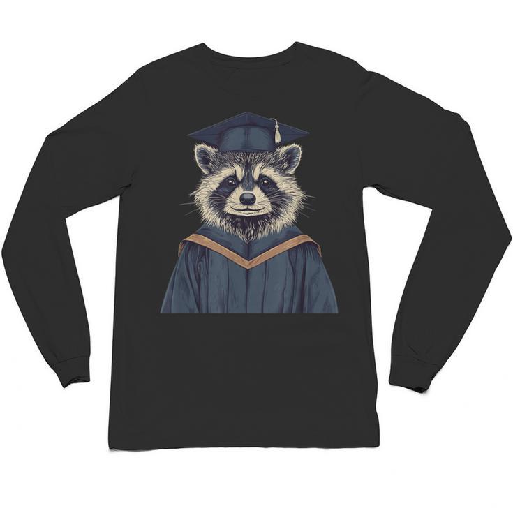 Raccoon Graduation Unisex Long Sleeve T-Shirt
