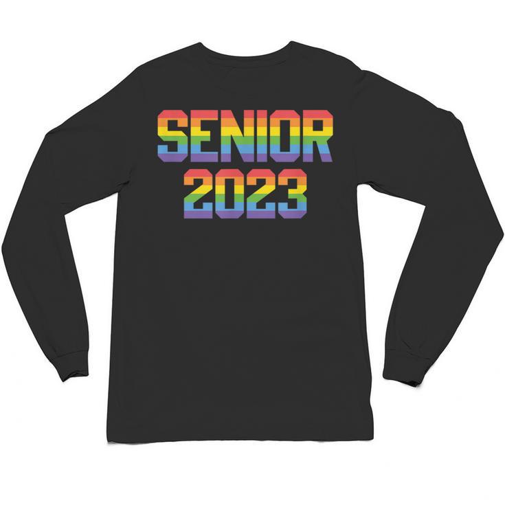 Rainbow LGBT Pride Senior 2023 Graduation Unisex Long Sleeve T-Shirt