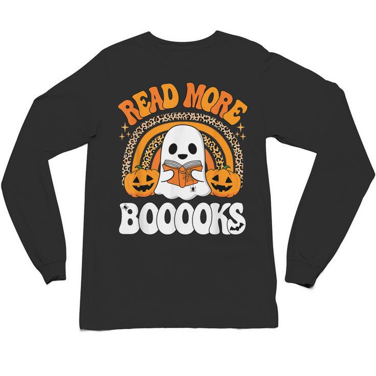 Read More Books Booooks Ghost Pumpkin Cute Teacher Halloween Unisex Long Sleeve T-Shirt