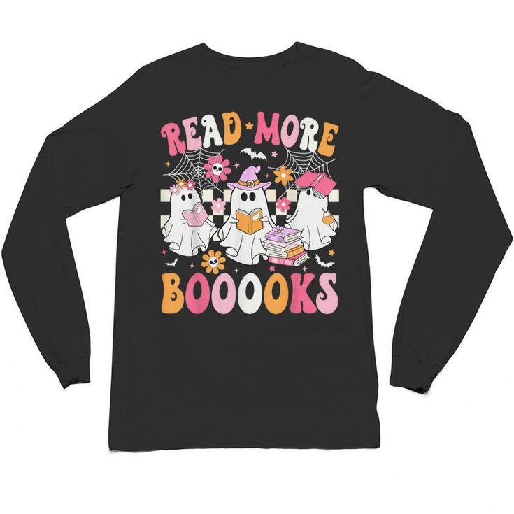 Read More Books Ghosts Reading Book Teacher Halloween Unisex Long Sleeve T-Shirt
